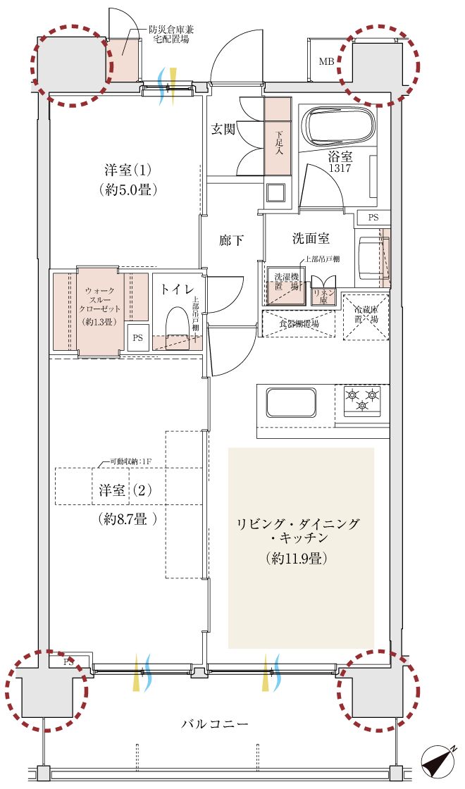 D1タイプ 一般間取り